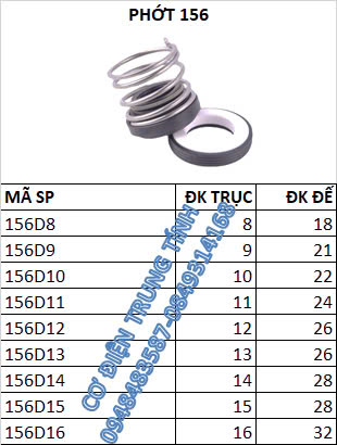 Phớt cơ khí 156