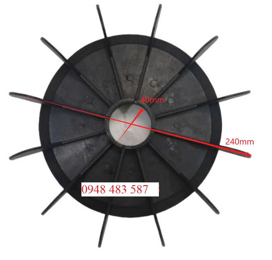 Cánh quạt động cơ lỗ trục phi 40mm