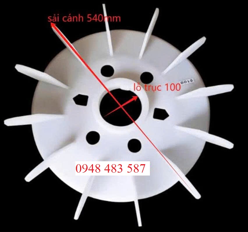 Cánh quạt động cơ trục 100mm