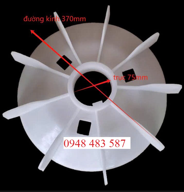 Cánh quạt động cơ trục 75mm