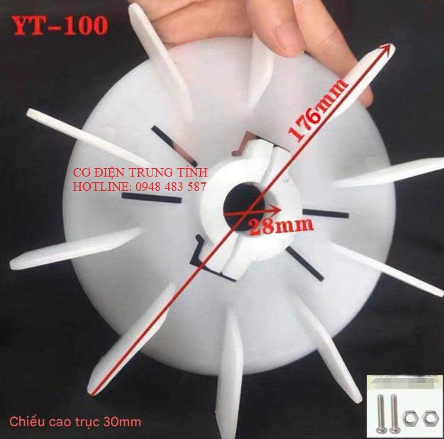 Cánh quạt xiết ốc YT-100 (trục phi 28)