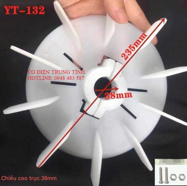 Cánh quạt xiết ốc YT-132 (trục phi 38)